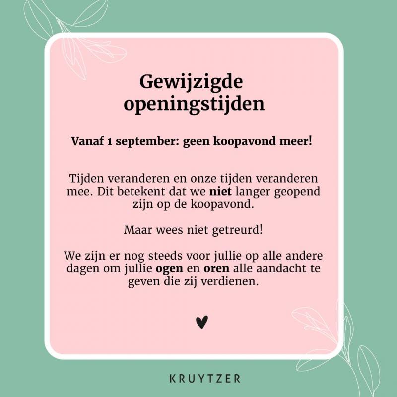 📢Let op: per 1 september vervalt onze koopavond!